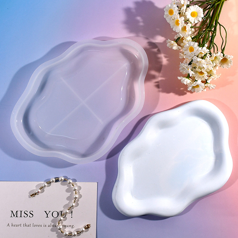 Candle Holder Supplies - Irregular Cloud Shape Tray Silicone Resin