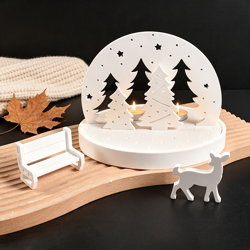 Candle Holder Supplies - Christmas Elk Tealight Candle Holder Silicone