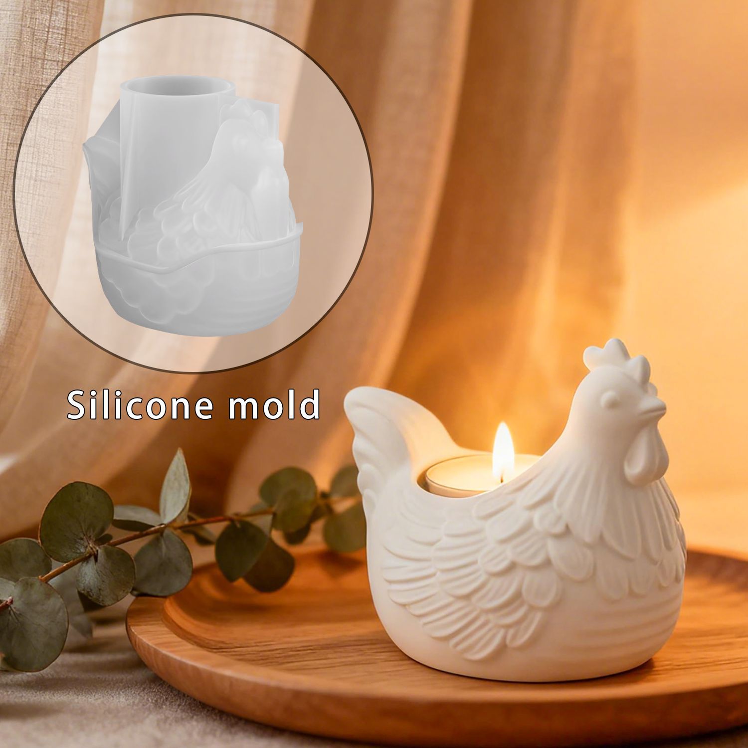 Candle Holder Supplies - DIY 3D Little Chicken Candle Holder