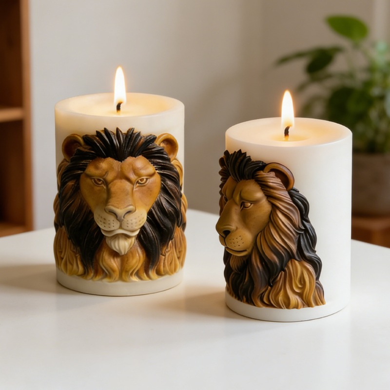 Candle Supplies Luxury - Animals Lion Candle Molds Silicone Candles