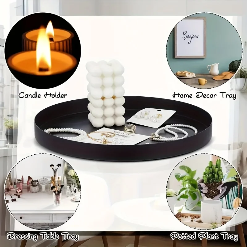 1Pc Modern black circular ABS  - đánh giá và giá Candle Holder Supplies