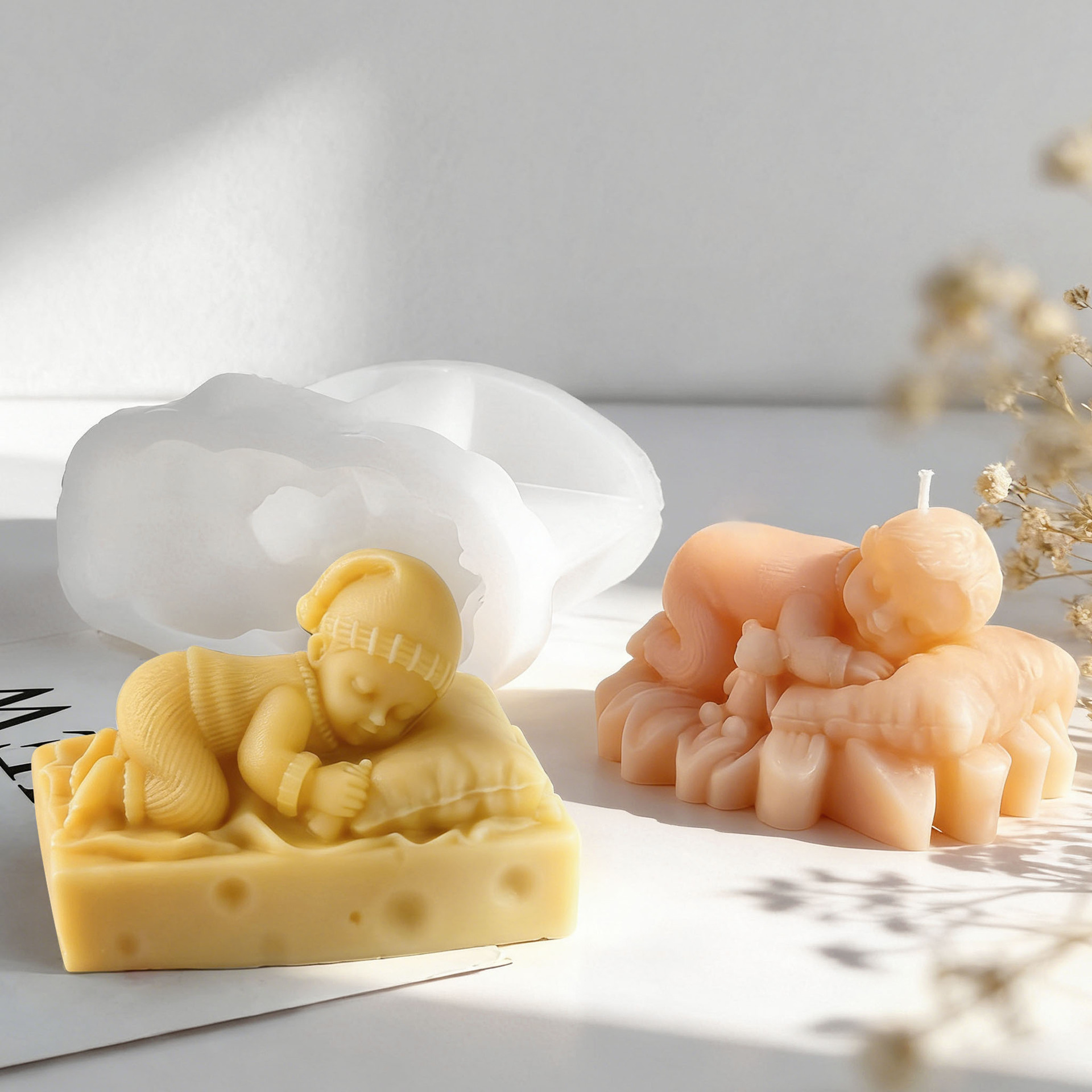 DIY Sleeping Baby Silicone Can - đánh giá và giá Candle Supplies Tins