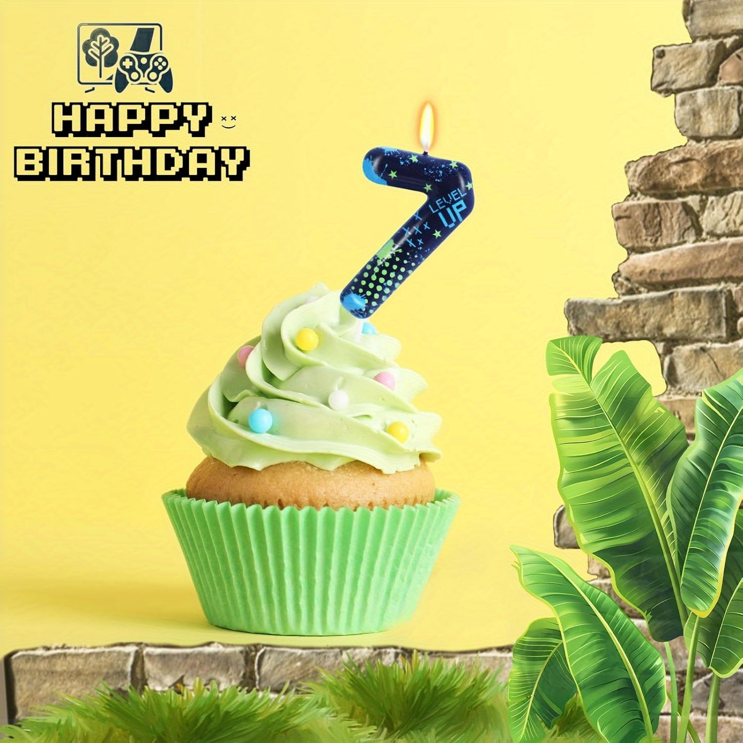 Blue Game Boy 0-9 Birthday Can - đánh giá và giá Candle Supply