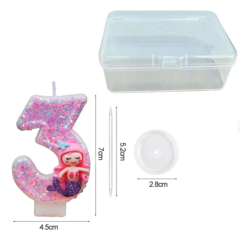 Creative Pink Mermaid 0-9 Digi - đánh giá và giá Candle Supply