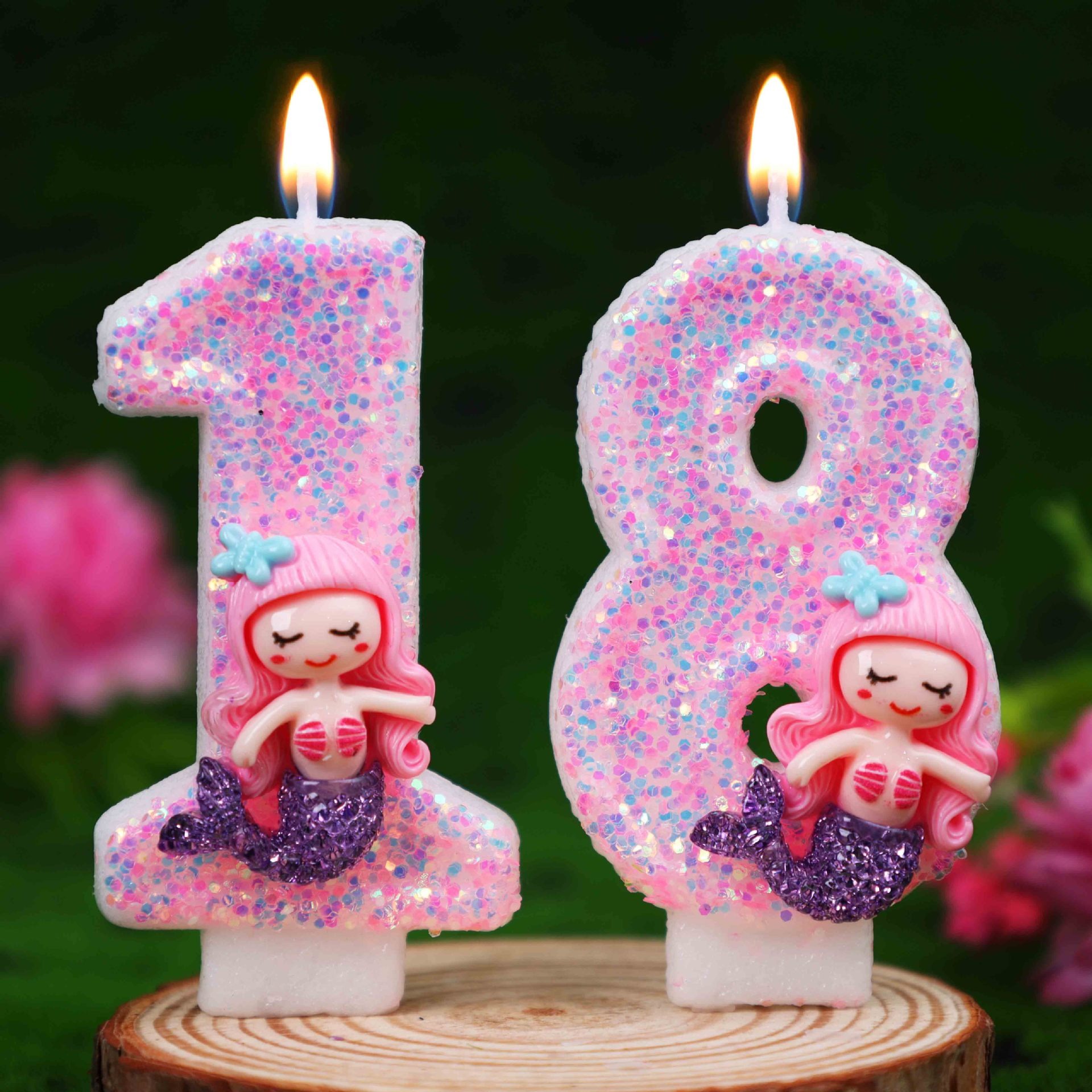 Creative Pink Mermaid 0-9 Digi - đánh giá và giá Candle Supply