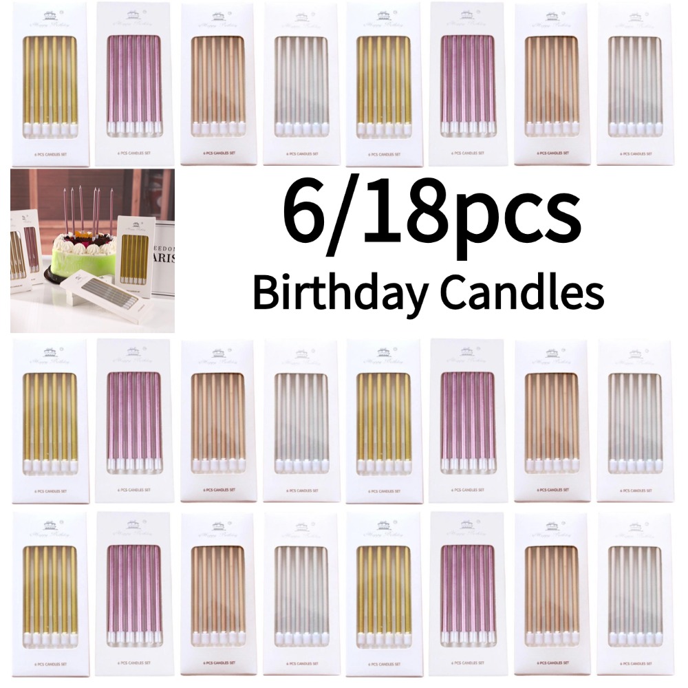 6/18pcs Metal Gold Silver Birt - đánh giá và giá Candle Supply