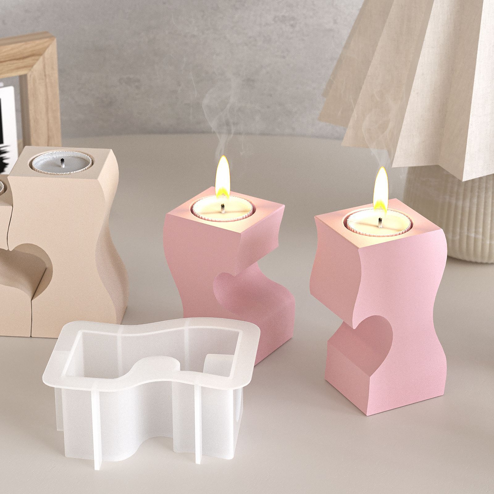 S Heart Candlestick Silicone M - đánh giá và giá Candle Holder Supplies