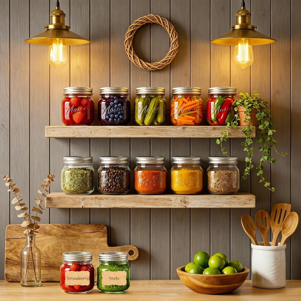 8 oz Mason Jars with Lids, 24  - đánh giá và giá Mason Jar 8Oz