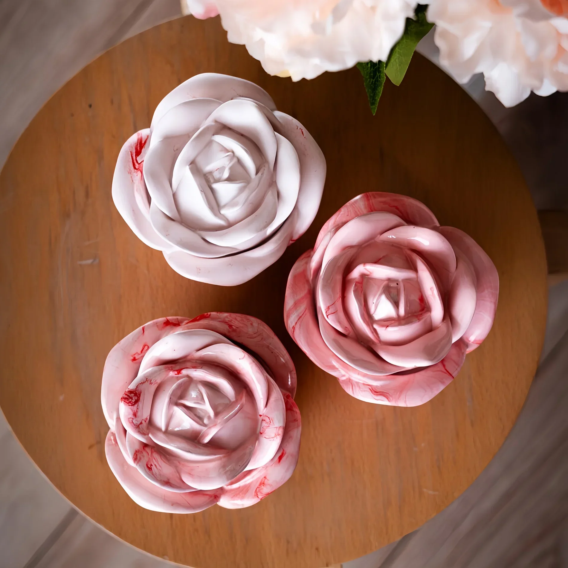 2-Piece Set Rose Shaped Silico - đánh giá và giá Candle Holder Supplies