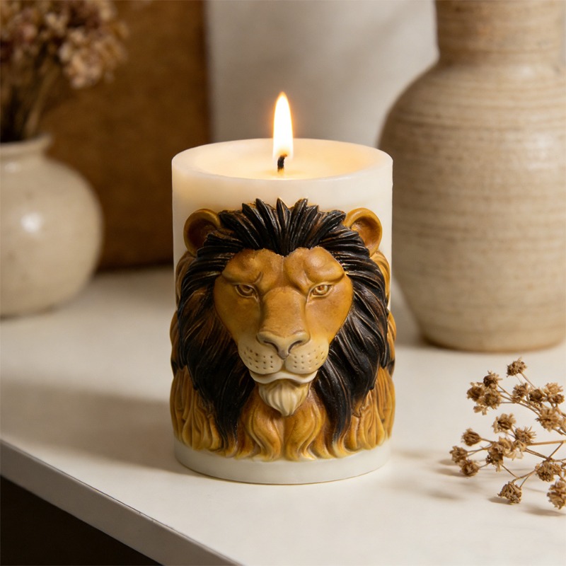Animals Lion Candle Molds Sili - đánh giá và giá Candle Supplies Luxury