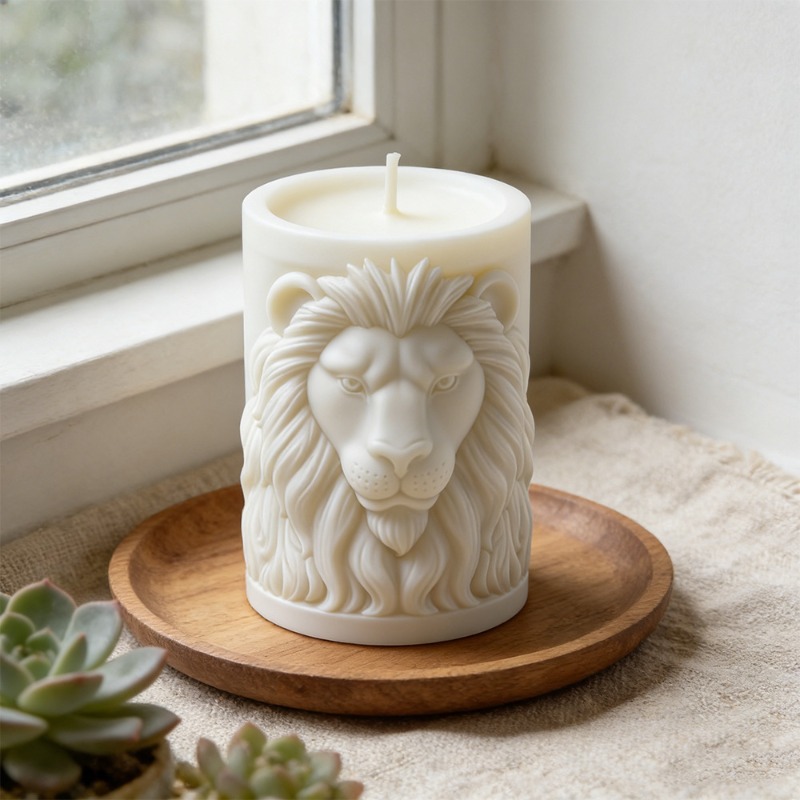 Animals Lion Candle Molds Sili - đánh giá và giá Candle Supplies Luxury