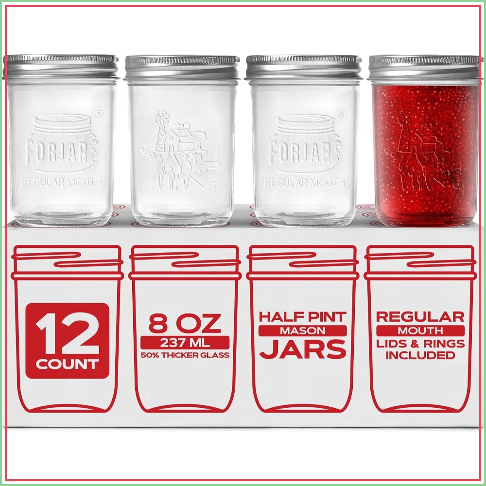 Premium 8oz Mason Jars with Li - đánh giá và giá Mason Jar 8Oz