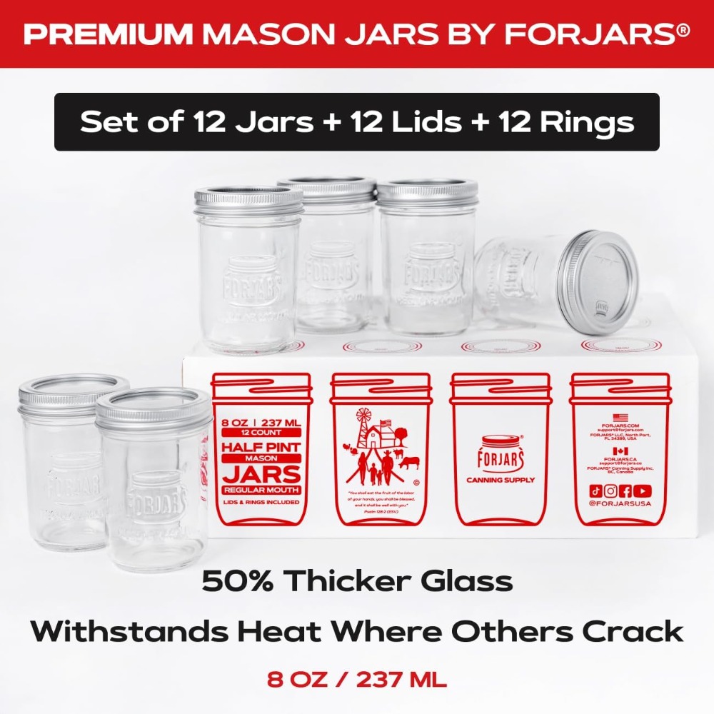 Premium 8oz Mason Jars with Li - đánh giá và giá Mason Jar 8Oz