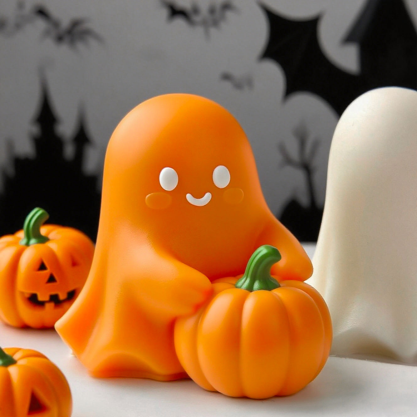 Halloween Ghost Pumpkin Silico - đánh giá và giá Candle Supplies Tins