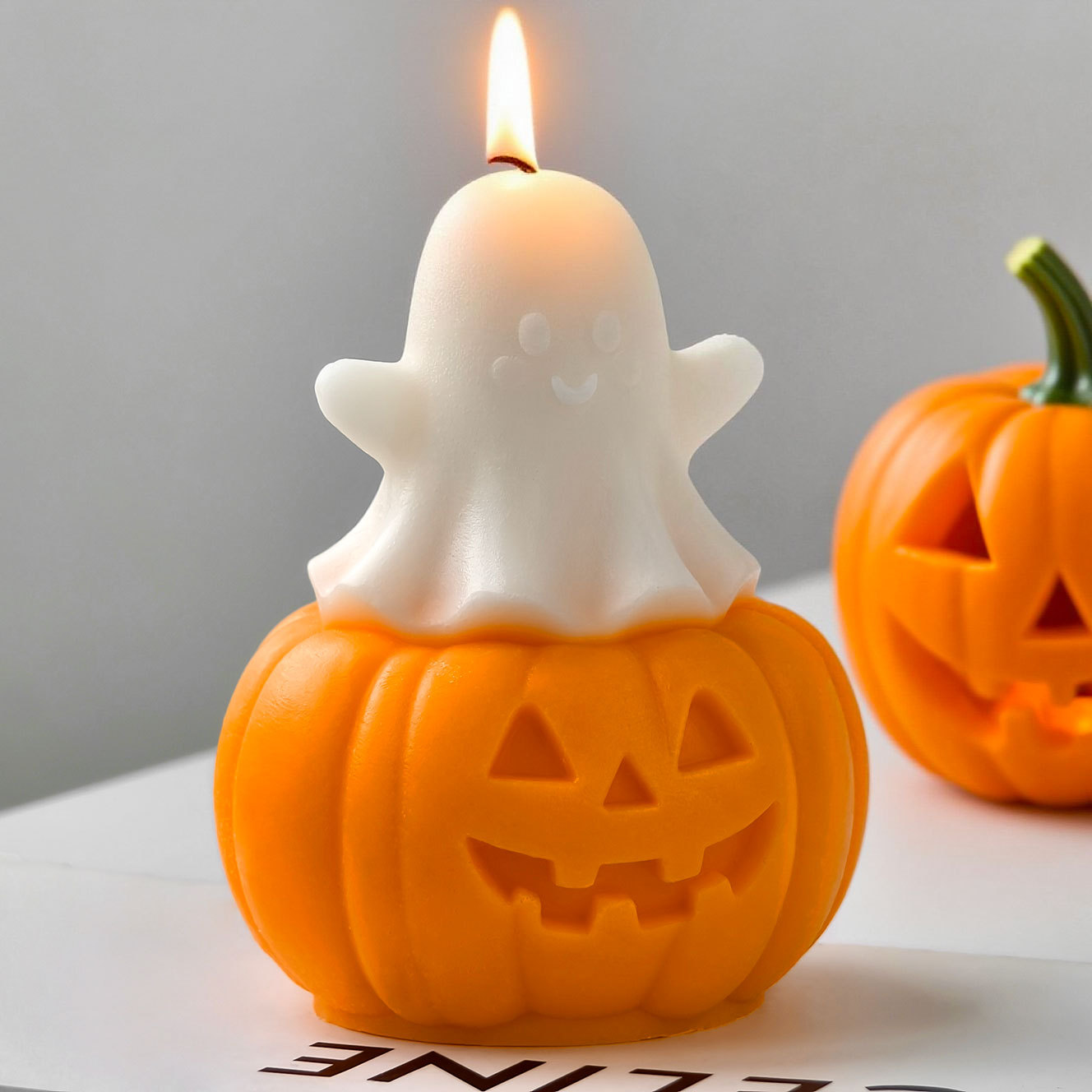Halloween Ghost Pumpkin Silico - đánh giá và giá Candle Supplies Tins