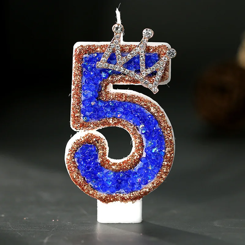 Blue Crown Sparkle Number Birt - đánh giá và giá Candle Supplies Luxury