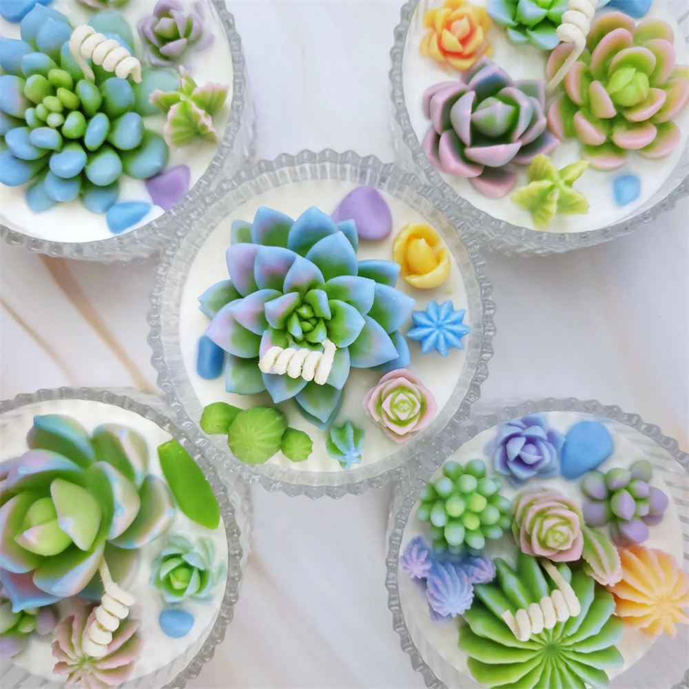 6pcs Succulent Silicone Candle - đánh giá và giá Candle Supplies Tins
