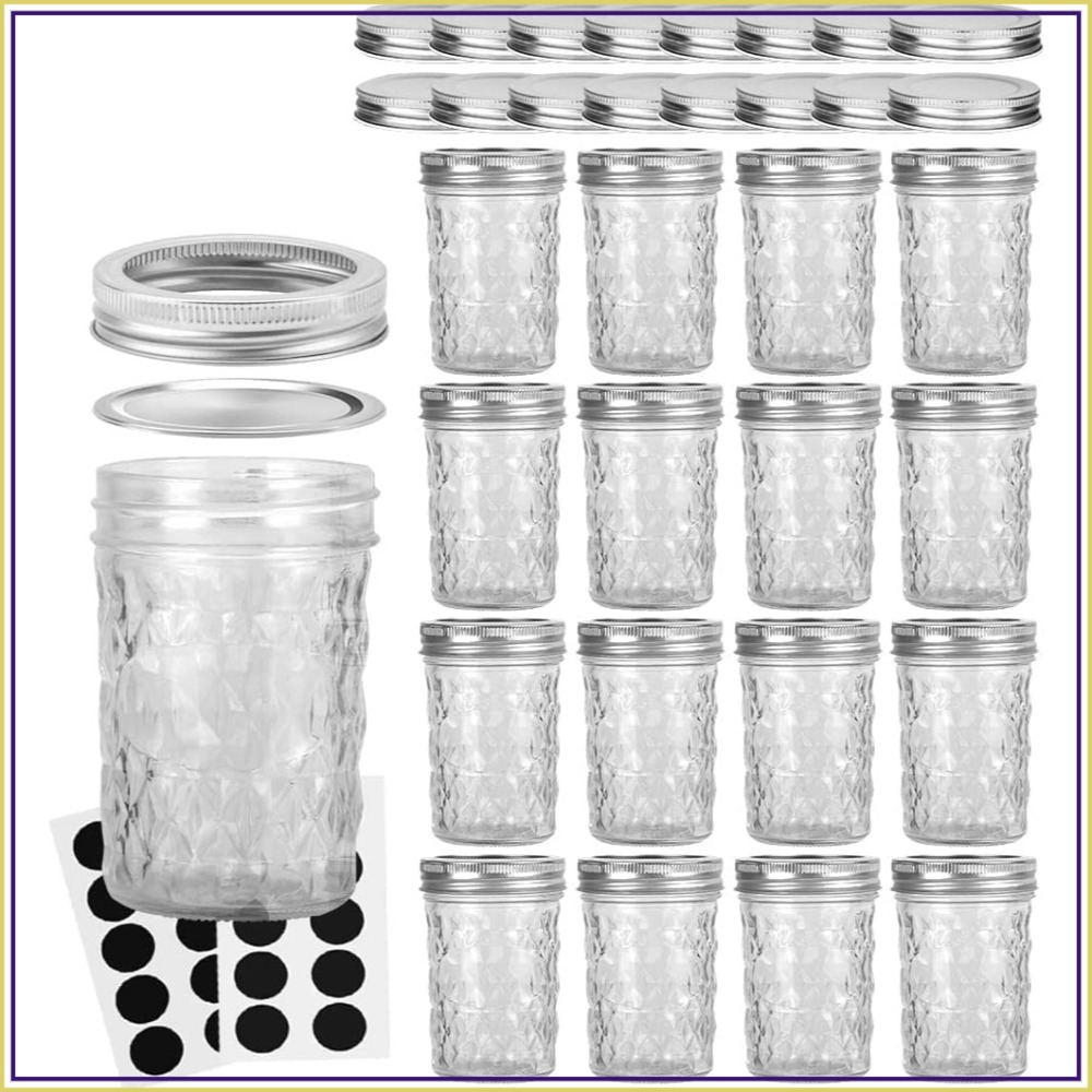 16-Pack 8oz Mason Jars with Re - đánh giá và giá Mason Jar 8Oz